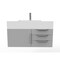 Castello Usa Nile 36" Wall Mounted Gray Vanity With White Top AndAnd Brushed Nickel Handles CB-MC-36G-BN-2053-WH - alternate 1